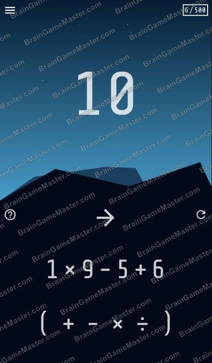 The answer to level 1, 2, 3, 4, 5, 6, 7, 8, 9 and 10 game is 4=10