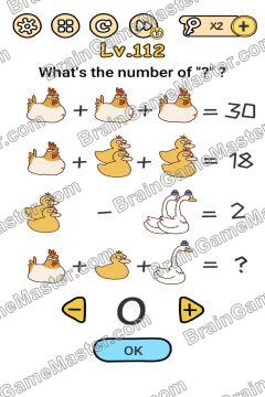 Answer Brain Boom Whats the number of "?"? Level 112