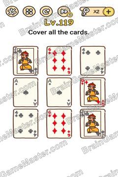 Answer Brain Boom Cover all the cards. Level 119