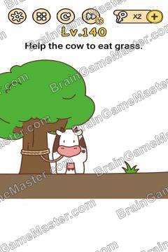 Answer Brain Boom Help the cow to eat grass Level 140