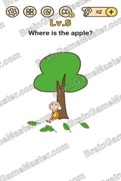 Answer Brain Boom Where is the apple? Level 5