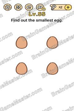 Answer Brain Boom Find out the smallest egg. Level 55