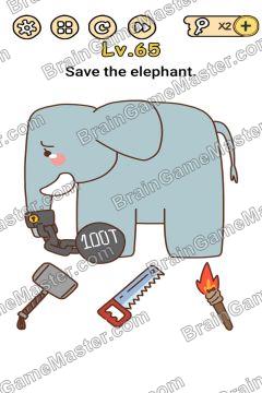 Answer Brain Boom Save the elephant. Level 65