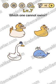 Answer Brain Boom Which one cannot swim? Level 7