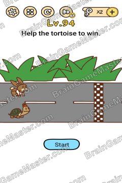 Answer Brain Boom Help the tortoise to win. Level 94