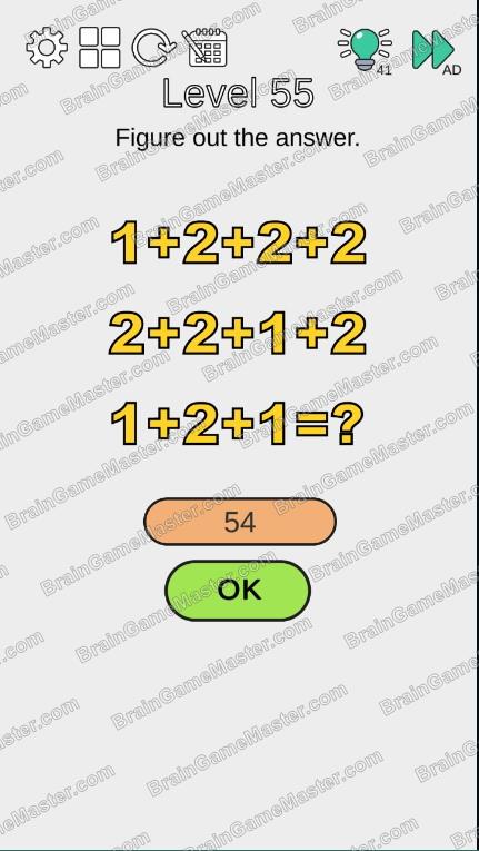 The answer to level 51, 52, 53, 54, 55, 56, 57, 58, 59, and 60 is Brain Challenge - Think Outside