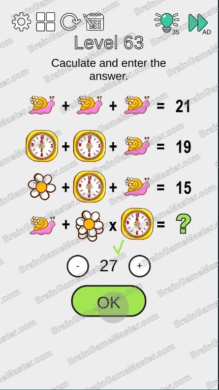 The answer to level 61, 62, 63, 64, 65, 66, 67, 68, 69, and 70 is Brain Challenge - Think Outside