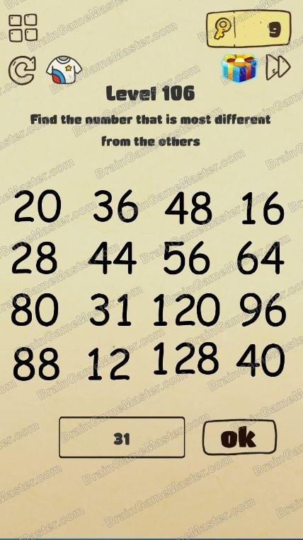 The answer to level 101, 102, 103, 104, 105, 106, 107, 108, 109, and 110 is Brain Crazy: IQ Challenge Puzzle