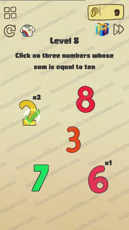 The answer to level 1, 2, 3, 4, 5, 6, 7, 8, 9, and 10 is Brain Crazy: IQ Challenge Puzzle