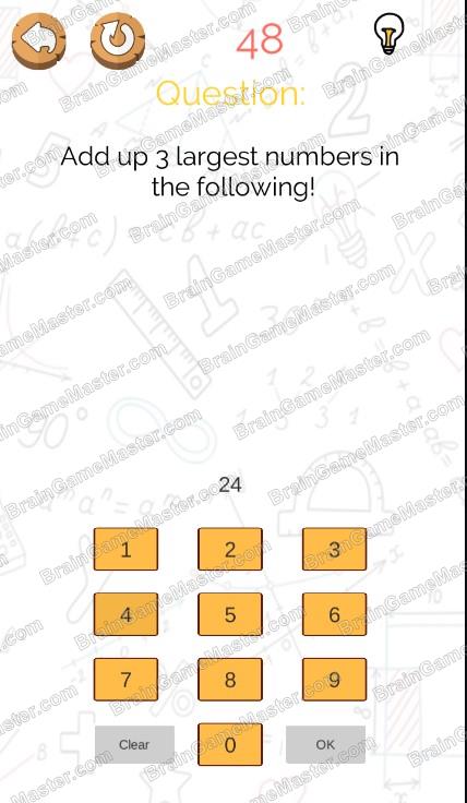 The answer to level 41, 42, 43, 44, 45, 46, 47, 48, 49 and 50 is Brain Master - IQ Puzzle