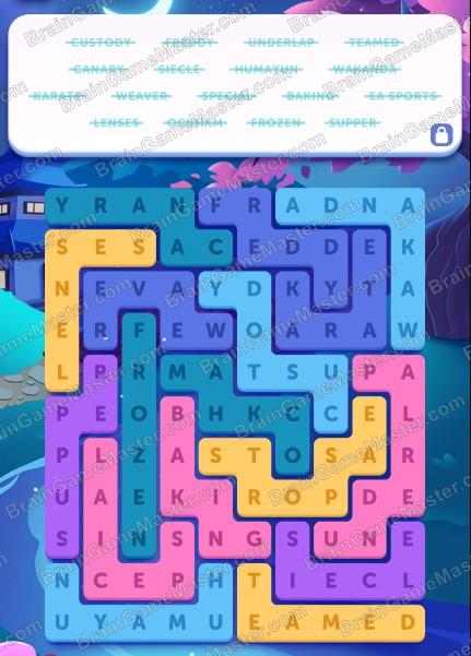 The answer to level 41, 42, 43, 44, 45, 46, 47, 48, 49 and 50 game is Word Lanes Search: Relaxing Word Search