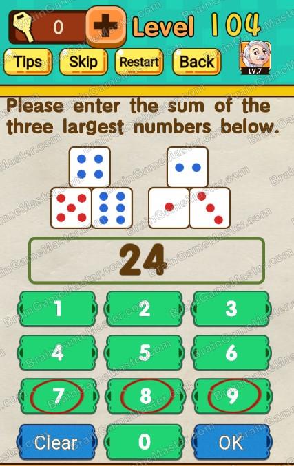 The answer to level 101, 102, 103, 104, 105, 106, 107, 108, 109, and 110 is Mr Brain – Trick Puzzle Game