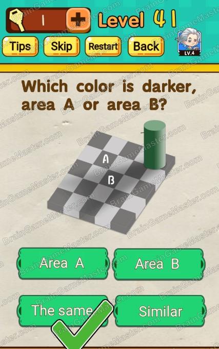 The answer to level 41, 42, 43, 44, 45, 46, 47, 48, 49, and 50 is Mr Brain – Trick Puzzle Game