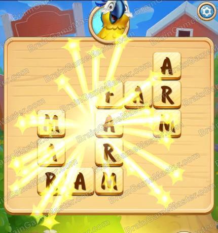 The answer to level 1, 2, 3, 4, 5, 6, 7, 8, 9 and 10 is Save The Hay: Word Adventure