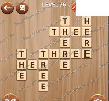 The answer to level 71, 72, 73, 74, 75, 76, 77, 78, 79 and 80 game is Woody Cross