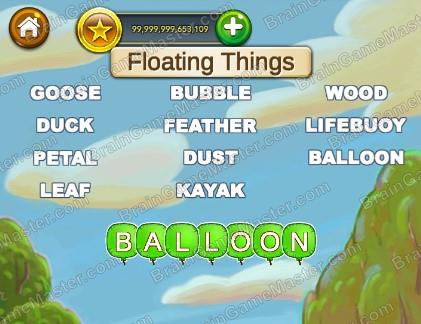 The answer to level 101, 102, 103, 104, 105, 106, 107, 108, 109 and 110 is Word Balloons – Word Games free for Adults