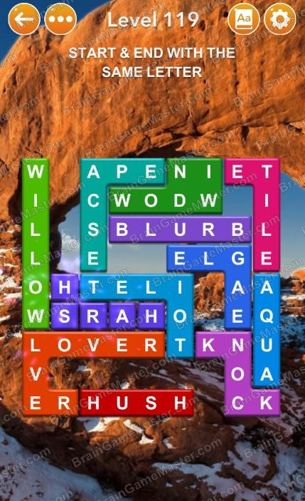 The answer to level 111, 112, 113, 114, 115, 116, 117, 118, 119 and 120 is Word Blocks Puzzle - Free Word Games