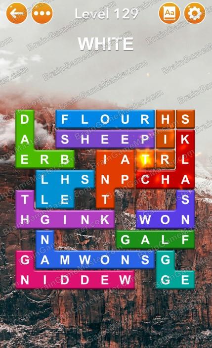 The answer to level 121, 122, 123, 124, 125, 126, 127, 128, 129 and 130 is Word Blocks Puzzle - Free Word Games