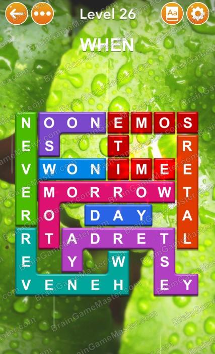 The answer to level 21, 22, 23, 24, 25, 26, 27, 28, 29 and 30 is Word Blocks Puzzle - Free Word Games