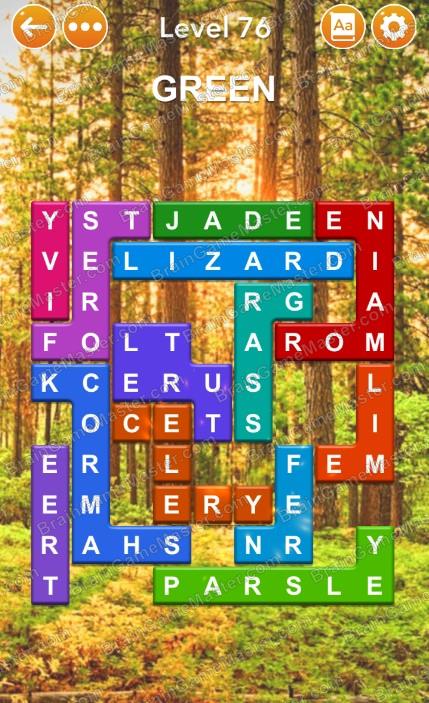 The answer to level 71, 72, 73, 74, 75, 76, 77, 78, 79 and 80 is Word Blocks Puzzle - Free Word Games