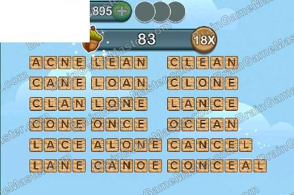 Word Forest answer game to level 131, 132, 133, 134, 135, 136, 137, 138, 139 and 140