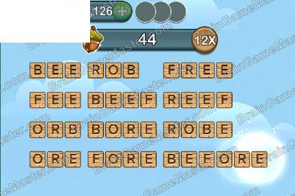 Word Forest answer game to level 231, 232, 233, 234, 235, 236, 237, 238, 239 and 240