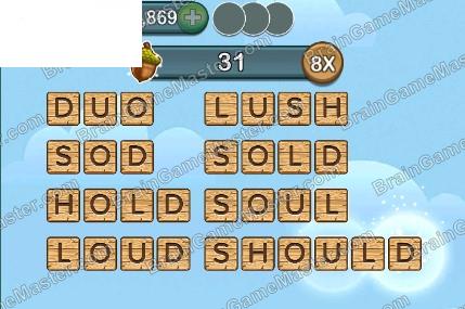 Word Forest answer game to level 251, 252, 253, 254, 255, 256, 257, 258, 259 and 260