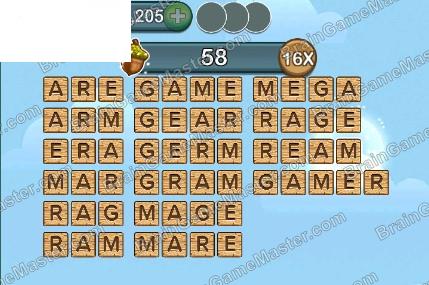 Word Forest answer game to level 261, 262, 263, 264, 265, 266, 267, 268, 269 and 270