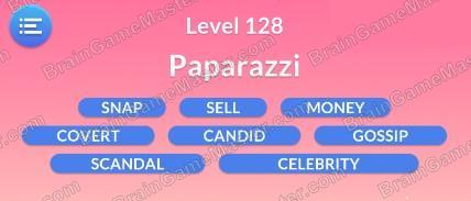 The answer to level 121, 122, 123, 124, 125, 126, 127, 128, 129 and 130 is Word Serenity - Free Word Games and Word Puzzles