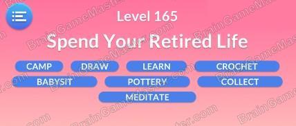 The answer to level 161, 162, 163, 164, 165, 166, 167, 168, 169 and 170 is Word Serenity - Free Word Games and Word Puzzles