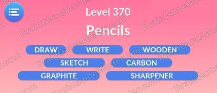 The answer to level 361, 362, 363, 364, 365, 366, 367, 368, 369 and 370 is Word Serenity - Free Word Games and Word Puzzles