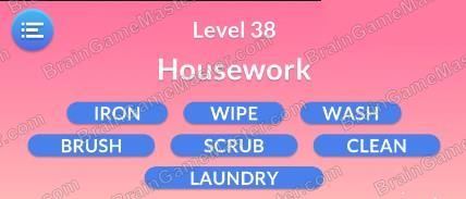 The answer to level 31, 32, 33, 34, 35, 36, 37, 38, 39 and 40 is Word Serenity - Free Word Games and Word Puzzles