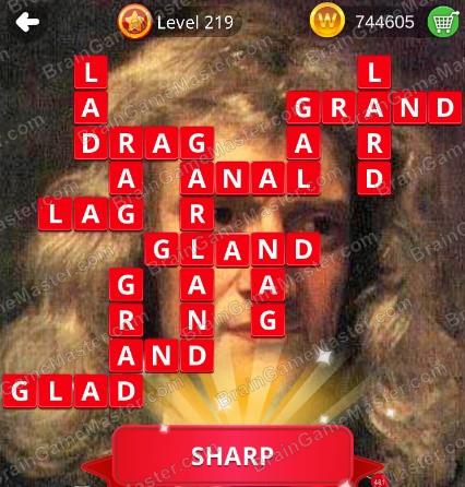 The answer to level 211, 212, 213, 214, 215, 216, 217, 218, 219 and 220 is Wordmonger : collectible word game