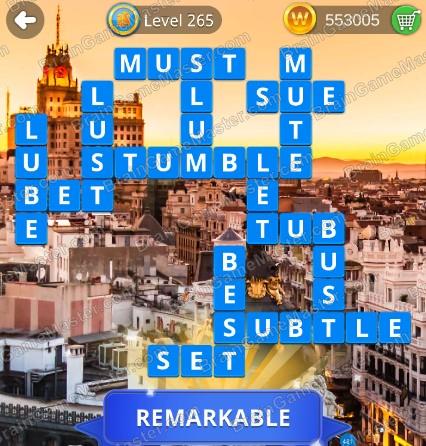 The answer to level 261, 262, 263, 264, 265, 266, 267, 268, 269 and 270 is Wordmonger : collectible word game