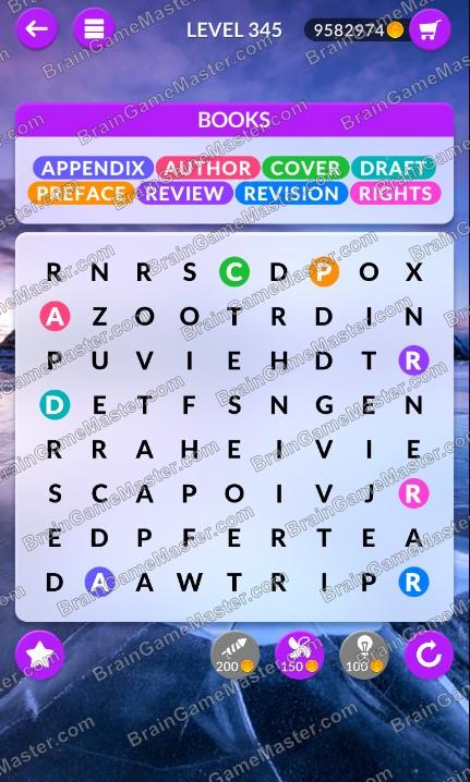 WordPscape Search answers at levels 341, 342, 343, 344, 345, 346, 347, 348, 349, 350