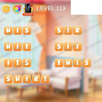Word Bakery 2021 Level 111, 112, 113, 114, 115, 116, 117, 118, 119 and 120 Game Answers