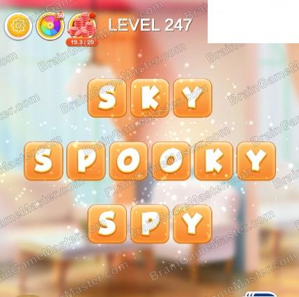 Word Bakery 2021 Level 241, 242, 243, 244, 245, 246, 247, 248, 249 and 250 Game Answers