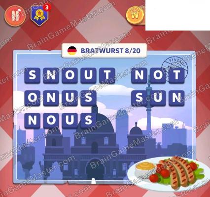 The answer to game is Wordelicious: Food & Travel - GERMANY - 1 to 100 level