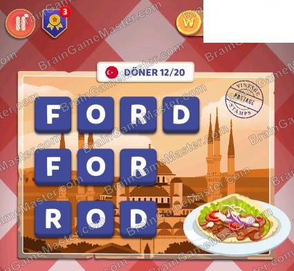 The answer to game is Wordelicious: Food & Travel - TURKEY - 1 to 100 level