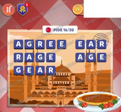 The answer to game is Wordelicious: Food & Travel - TURKEY - 1 to 100 level
