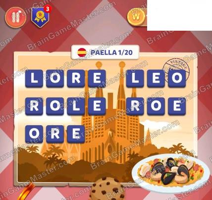 The answer to game is Wordelicious: Food & Travel - SPAIN - 1 to 100 level