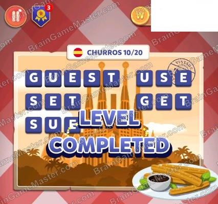 The answer to game is Wordelicious: Food & Travel - SPAIN - 1 to 100 level