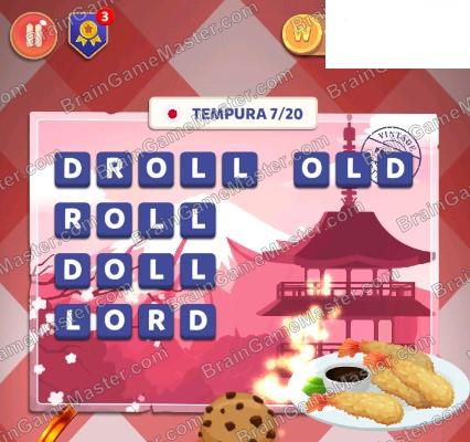 The answer to game is Wordelicious: Food & Travel - JAPAN - 1 to 100 level