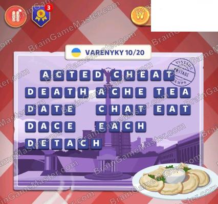 The answer to game is Wordelicious: Food & Travel - UKRAINE - 1 to 100 level