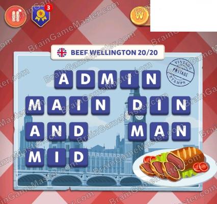 The answer to game is Wordelicious: Food & Travel - UNITED KINGDOM - 1 to 100 level