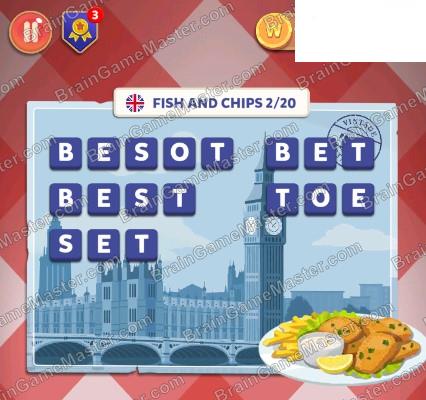 The answer to game is Wordelicious: Food & Travel - UNITED KINGDOM - 1 to 100 level